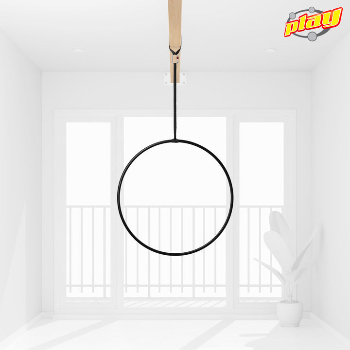 AERIAL HOOP + 29 in (75 cm) BLACK CIRCULAR POLYESTER WITH DOUBLE SHEALTH + BEAM ANCHORING